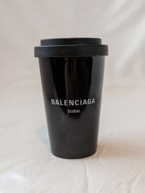 BALENCIAGA Porcelain Black Coffee Cup Mug DUBAI